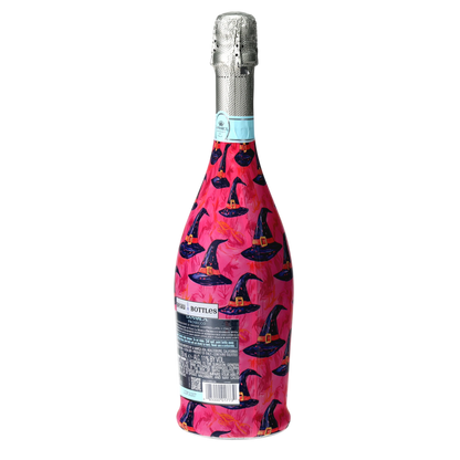 Preppy Halloween Witch Hats Prosecco Bottle Wrap