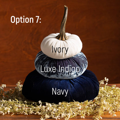 Velvet Pumpkin Stack, Thanksgiving centerpiece