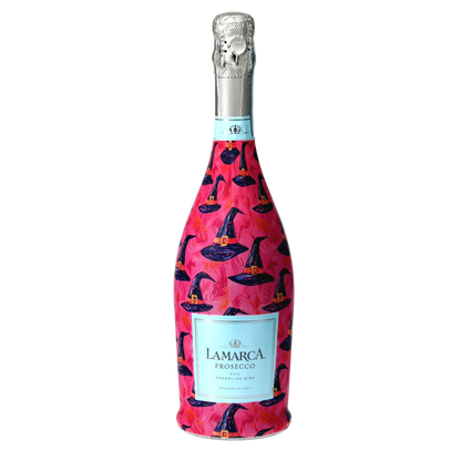Preppy Halloween Witch Hats Prosecco Bottle Wrap