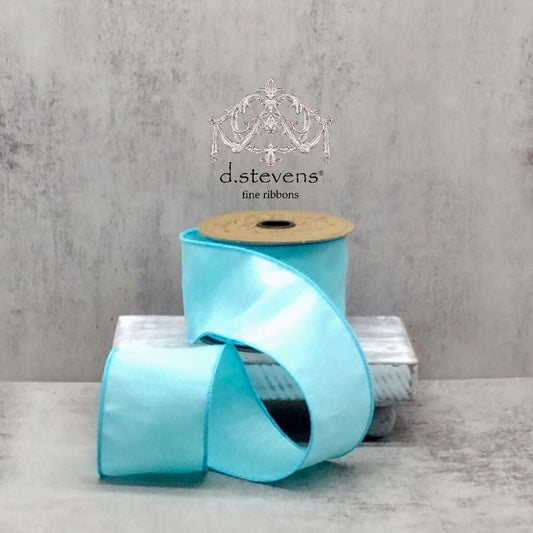 2.5" x 10 yds Dupioni , Sky Blue