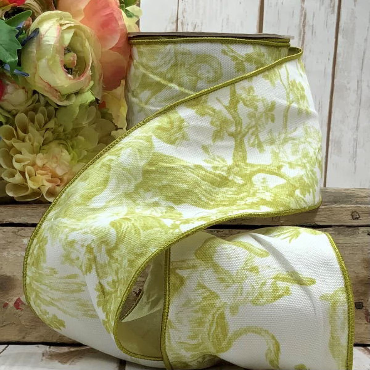 4“ x 10yds canvas toile, sunny lime