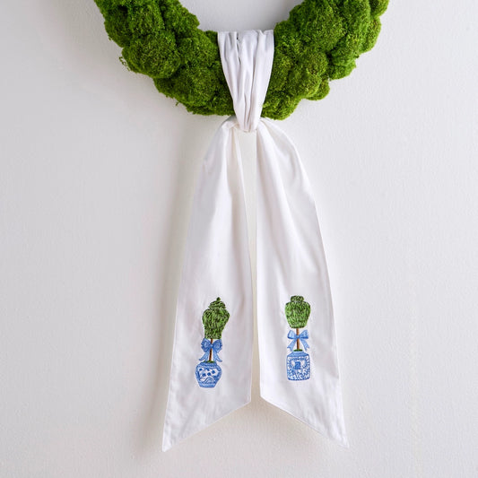 60" Topiaries Wreath Sash